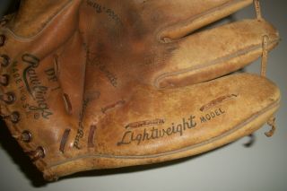 Vintage Rawlings Mickey Mantle DF1 RHT Baseball Fielders Glove 1950s - 1960s 2 2