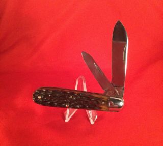 Vintage Robeson Shuredge Rochester Bone Pocket Knife 1922 - 39 Old Antique Pre Ww2