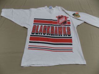 Vintage 1990’s Salem Sportswear Chicago Blackhawks T Shirt Size L / Xl