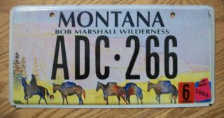 Single Montana License Plate - 2005 - Adc - 266 - Bob Marshall Wilderness