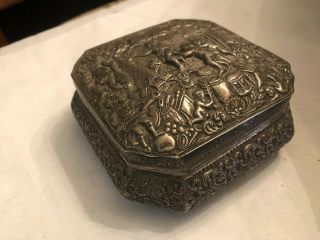 Vintage/antique Hand Made Ornate Trinket Box Marked