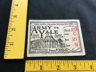 1925 College Football Ticket Stub Army Vs Yale Oct 31 1925 Yale Bowl