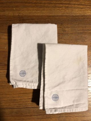 Vintage Pan Am Cloth Napkins - Set Of 2 - Stained