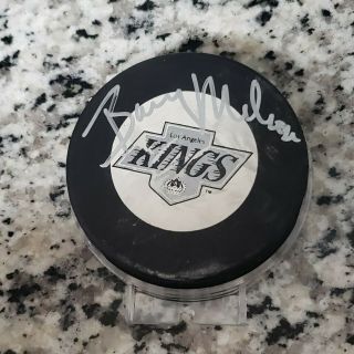 Vintage Barry Melrose Autographed La Kings Nhl Hockey Puck With A Jsa