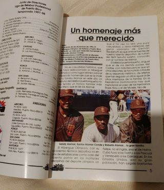 Beisbol Profesional de Puerto Rico.  Recuento Temporada 1996 - 1997.  Edición Colec 2