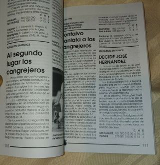 Beisbol Profesional de Puerto Rico.  Recuento Temporada 1996 - 1997.  Edición Colec 3