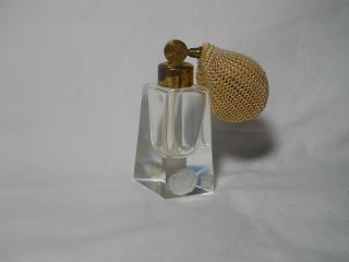 A Vintage Irice Hand Cut Crystal Perfume Atomizer Made In Japan