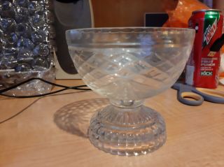 Rms Titanic Footed Crystal Bowl Candy Dish White Star Line Olympic Britannic