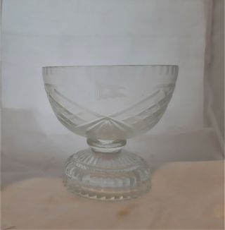 RMS Titanic Footed Crystal Bowl Candy Dish White Star Line Olympic Britannic 2