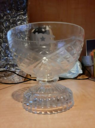 RMS Titanic Footed Crystal Bowl Candy Dish White Star Line Olympic Britannic 3