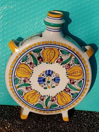 Vintage Colorful Studio Ceramic Vase/decanter Hand Painted Modra 908