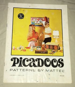 Vintage Picadoos Patterns By Mattel Book 1967 Kid 