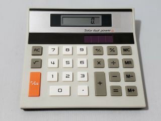 Vintage Solar Dual Power Electronic Calculator Made In Hong Kong &