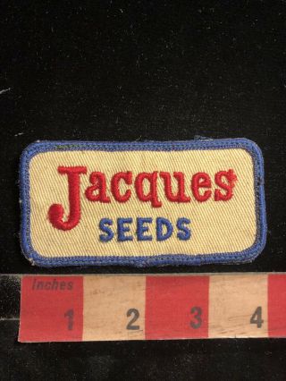 Vtg Denim On Back Jacques Seeds Farmer Patch 98ii