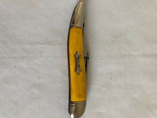 Vintage Imperial Ireland Fish Knife Pocket Knife With Fish Scaler 7.  5 " 3 " Blade
