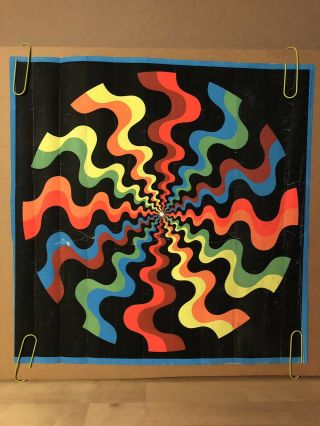 The Wheel Pinwheel Vintage Blacklight Poster Psychedelic Swirl Retro