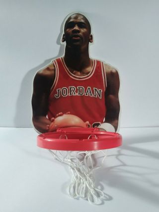 Vintage Michael Jordan Ohio Art Cardboard Basketball Hoop Rare Good Cond 14”
