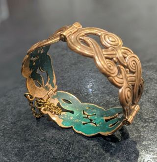 Kalevala Koru Finland Bronze Hinged Bracelet,  vintage,  iku - torsu,  snake jewelry 2