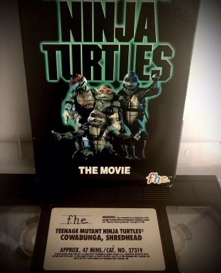 Teenage Mutant Ninja Turtles Vintage Movie VHS 1990 US Release TMNT VG 2