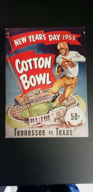 Tennessee Vols Vs Texas 1953 Cotton Bowl Football Game Program