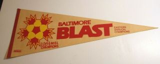 Misl Baltimore Blast Vintage 1984 Champions Team Logo Soccer Pennant