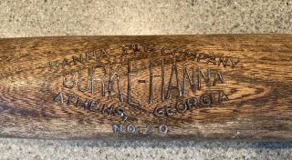 Antique Burke - Hanna Baseball Bat 20 Varsity 34 Inch 35 Oz