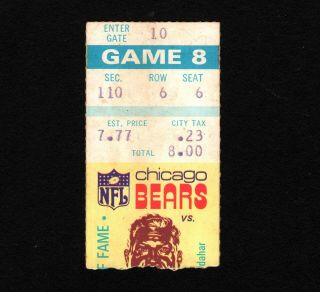 Opc 1975 Game 8 Soldiers Field Chicago Bears Vs Green Bay Packers Ticket Stub