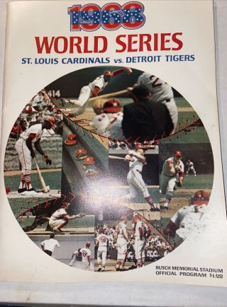1968 World Series Program Detroit Tigers At St.  Louis Cardinals Unscored Ex.
