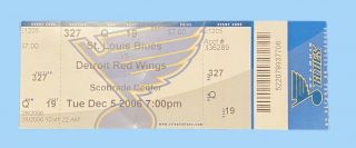 Brett Hull Jersey Retirement Full Ticket St.  Louis Blues 12/5/06