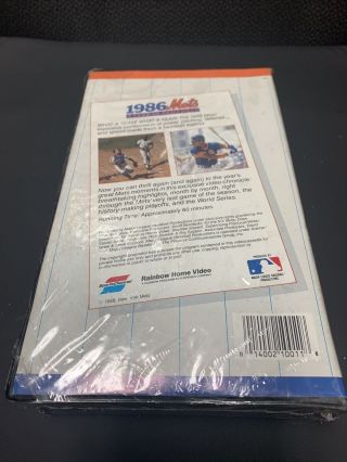 York Mets 1986 A Year To Remember VHS Highlights of An Incredible Season VHS 3