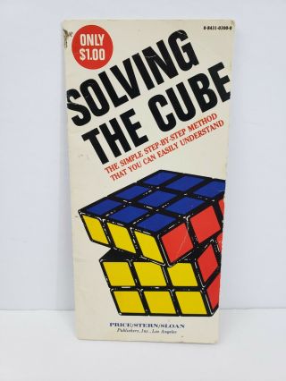 Solving The Cube 1981 Vintage Book By Cyril Ostrop Rubik 