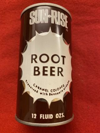 Vintage Sun Rise Root Beer Pop Soda Can 12oz Straight Steel Coca Cola Eau Claire