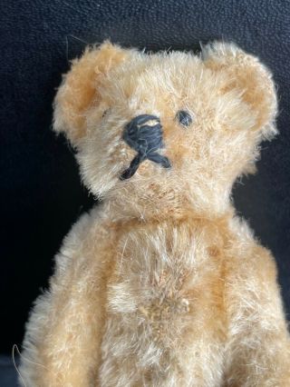 Antique Vintage 1950s/60s Miniature Mohair Steiff (?) Teddy Bear 3.  5in
