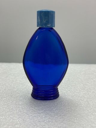 Vintage Bourjois Evening In Paris Cobalt Blue Perfume Bottle 3” Tall