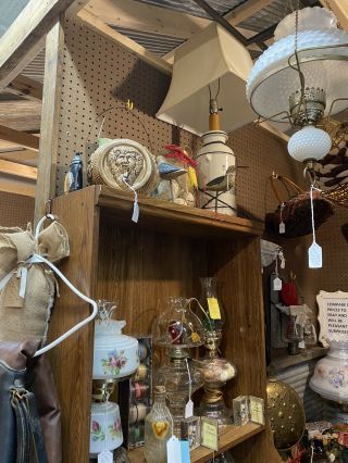 Vintage HOBNAIL MILK GLASS Ceiling hanging Hurricane Oil lamp Light Fixture 2