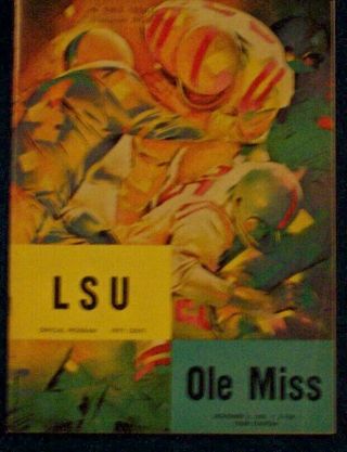 1963 Ole Miss @ L.  S.  U.  Football Game Program