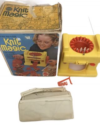 Vintage Mattel Toy Knit Magic 1974 W/original Box And Instructions