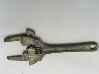 Vintage Ace Slip & Lock Nut Adjustable Wrench Tool 10 - 1/8 " L Covers Co.  3 " Jaw