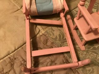 Vintage Vogue Ginny - Ginnette Pink Bed & Matching Rocking Chair 2