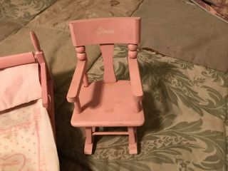 Vintage Vogue Ginny - Ginnette Pink Bed & Matching Rocking Chair 3