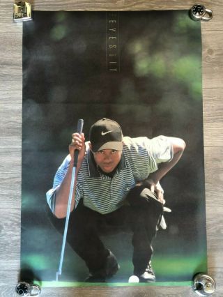 Tiger Woods Vintage Nike Poster " The Eyes Have It " 23x35