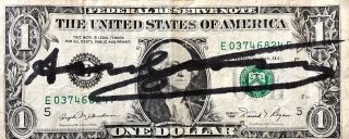 Andy Warhol Signed U.  S.  Two Dollar Bill Vintage Hand Signed (pop Art)
