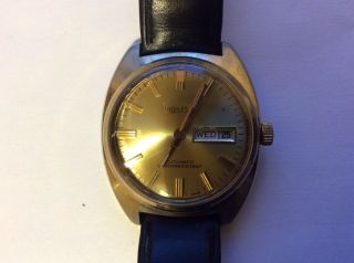 Vintage Watch Ingersoll Automatic Movement Cal 1219 Ronda - Matic For Repair Runs