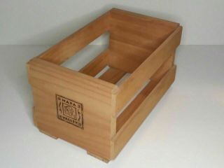 Vintage Napa Valley Wooden Cd Crate 10 X 6 X 6 Holds 20 Wood Storage Holder
