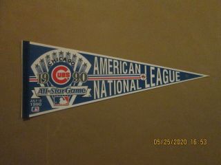 Mlb Chicago Cubs Vintage Circa 1990 All - Star Game Team Logo Baseball Pennant