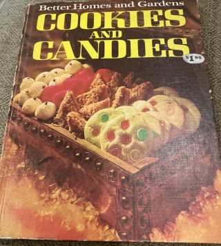 Vintage Better Homes & Garden Cookies And Candies Cookbook 1969 Hardcover