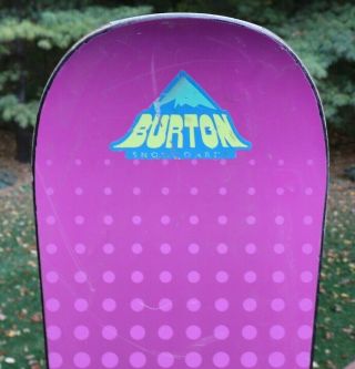 Vintage Burton 139 cm Twin 39 Fly Core Snowboard Pink Purple Girls VTG 2