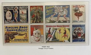 Scott 4898 - 4905 Vintage Circus Posters 1/2 Sheet Us Mnh