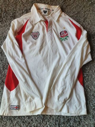 Vintage England Xv Rugby Long Sleeve Jersey Size Extra Large Xl