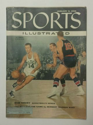 January 9,  1956 Sports Illustrated Bob Cousy Boston Celtics Cover